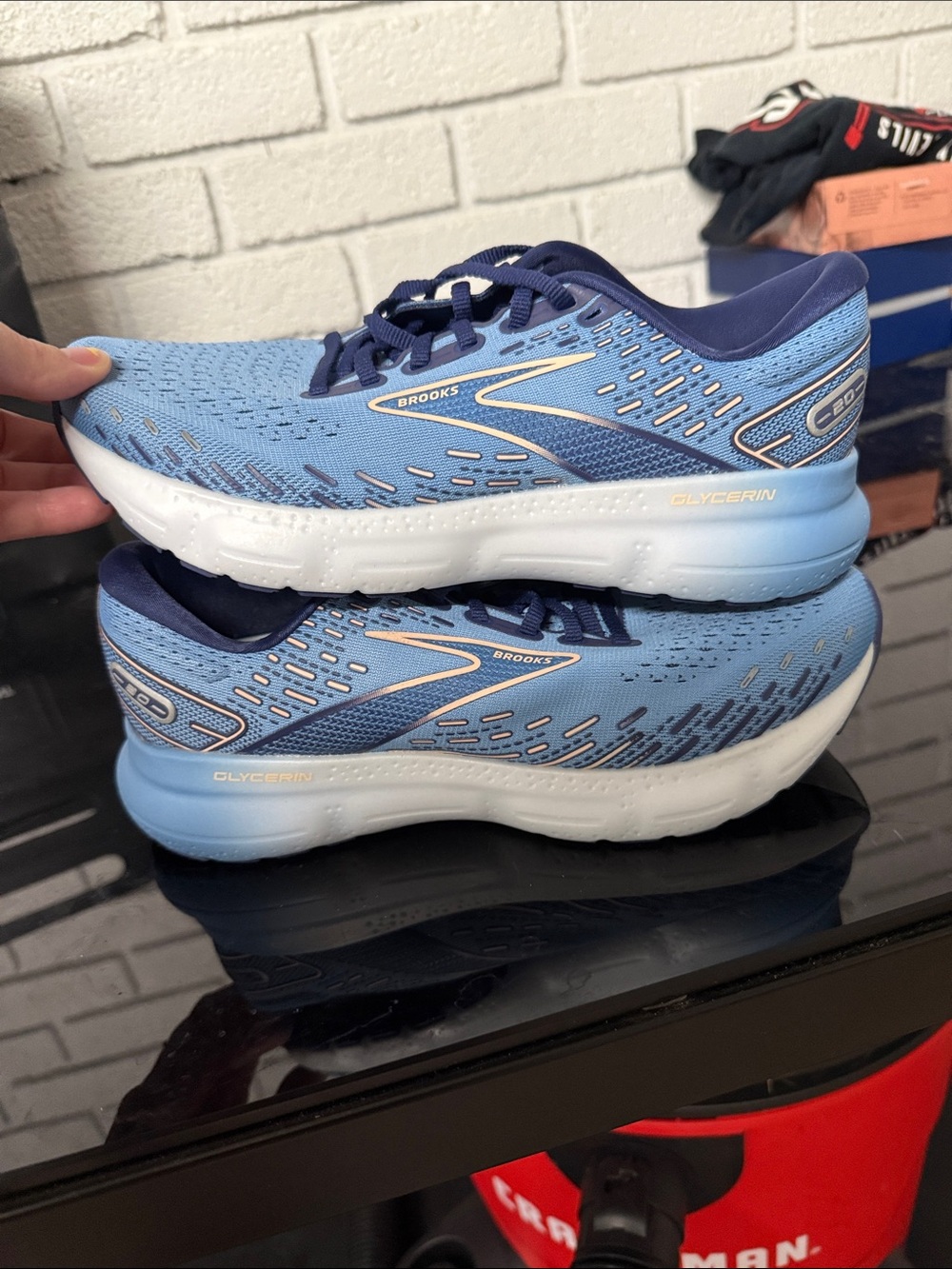 Brooks Women's Running Shoes - Light Blue and Navy